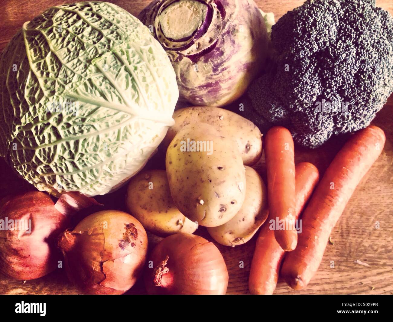 Selezione di verdure fresche - Immagine stock catturata con smartphone