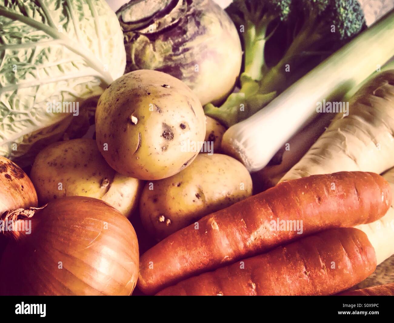 Selezione di verdure fresche - Immagine stock catturata con smartphone