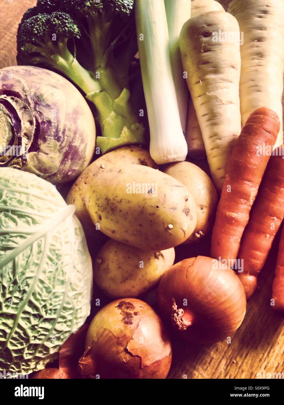 Selezione di verdure fresche - Immagine stock catturata con smartphone