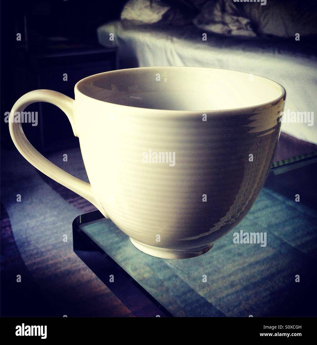 Tazza di caffè vista laterale - Immagine stock catturata con smartphone