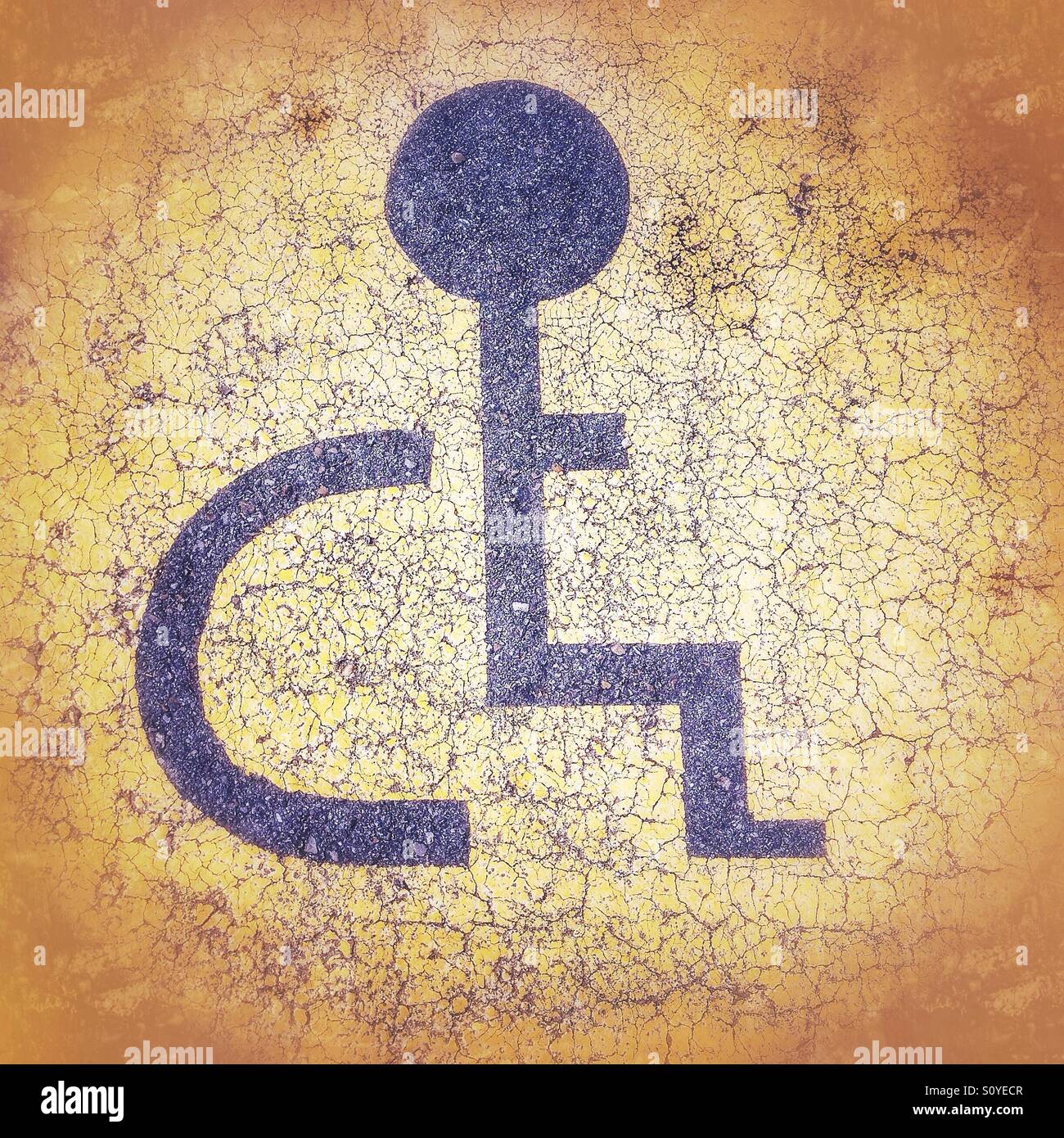 Accesso portatori di handicap su strada Foto Stock