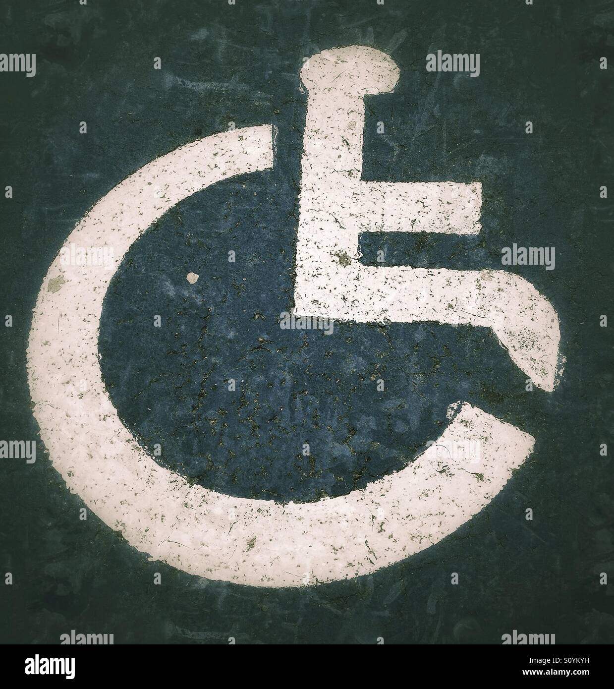 Accesso portatori di handicap su strada Foto Stock