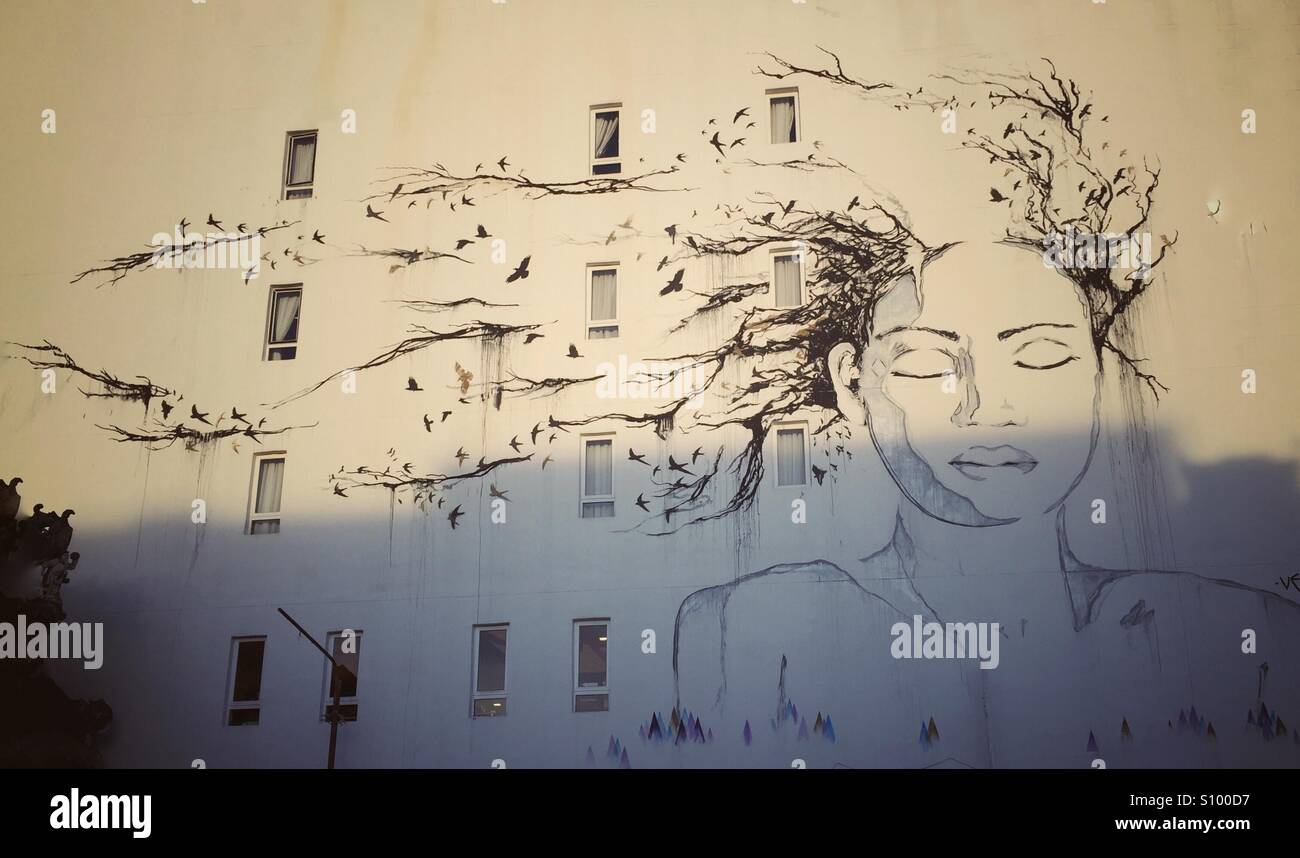 Arte di strada - Immagine stock catturata con smartphone