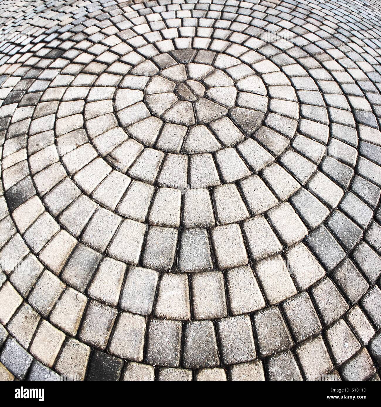 Circolare di pietre per pavimentazione Foto Stock