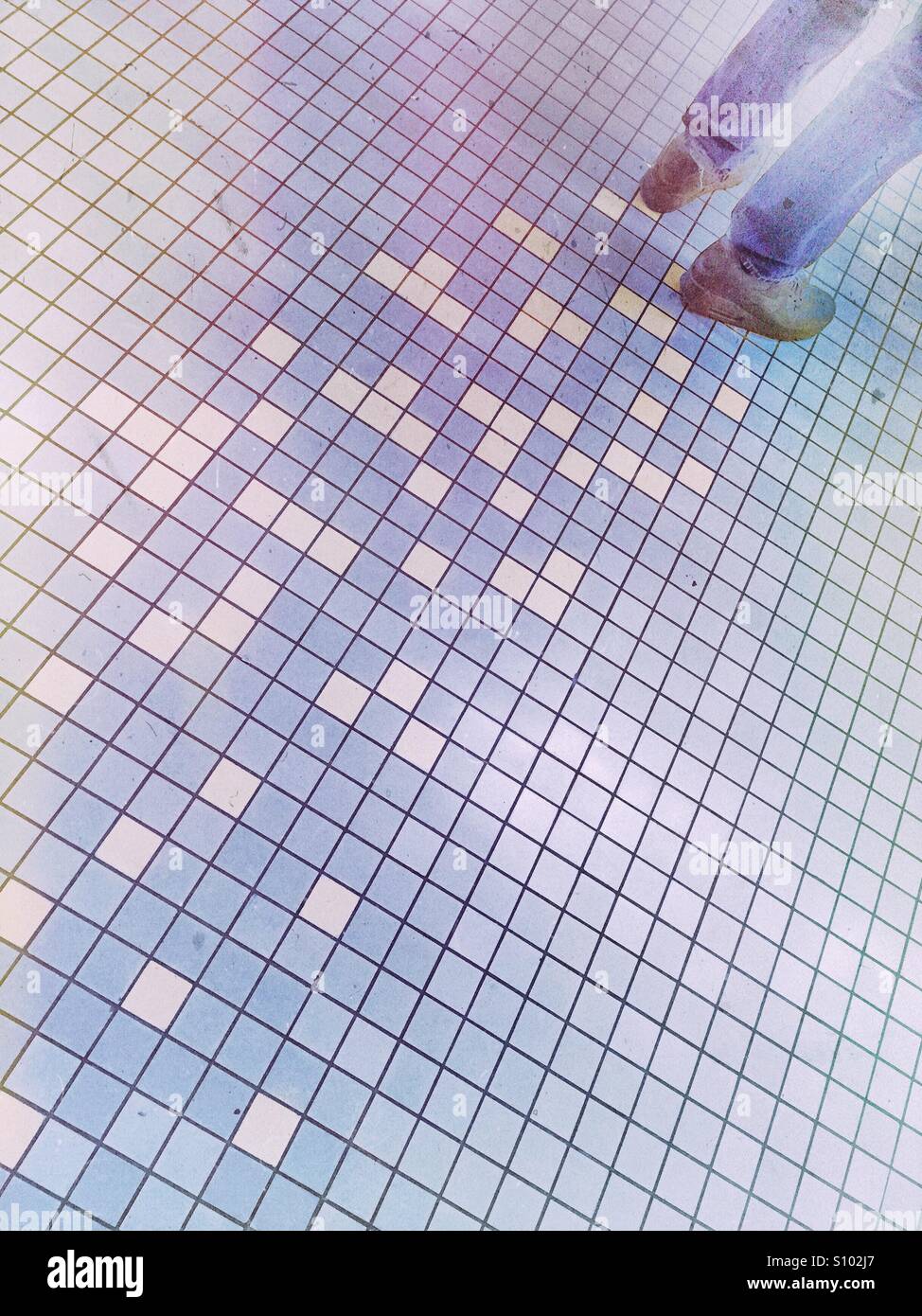 Lasciare tracce - Immagine stock catturata con smartphone