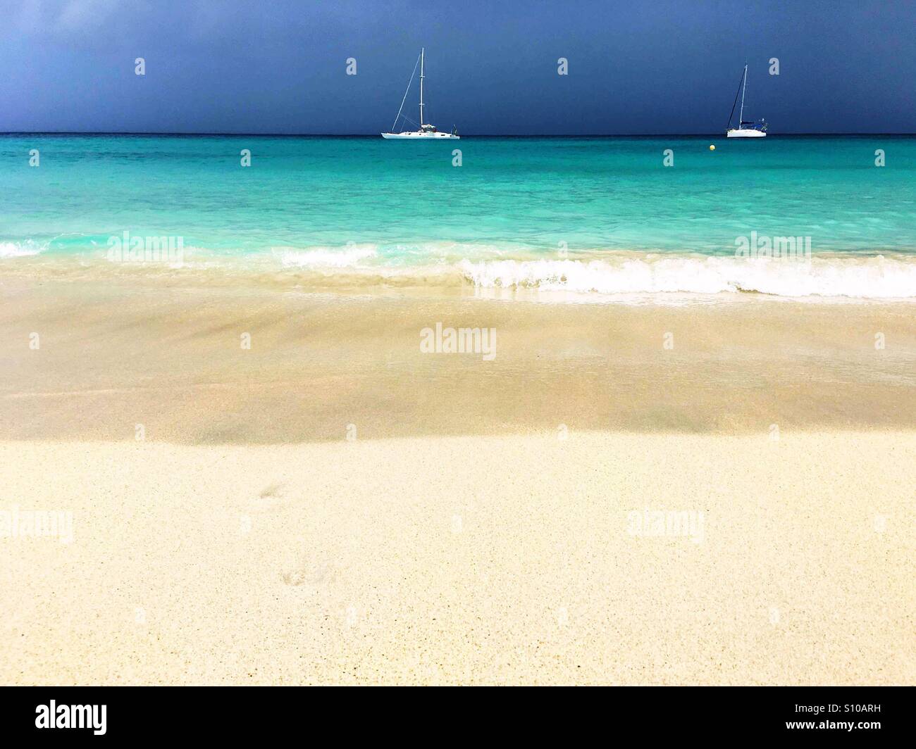 Friar's Bay Beach, Sint Maarten Caraibi Foto Stock