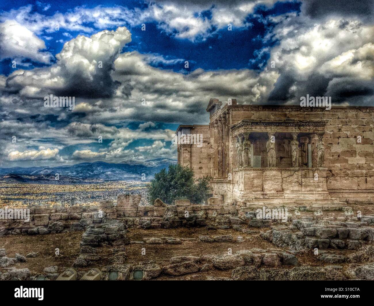 Eretteo, Acropoli di Atene Foto Stock