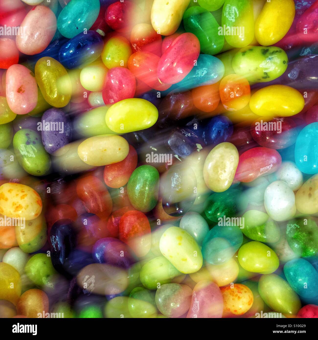 Un assortimento di coloratissimi Jelly Beans Foto Stock