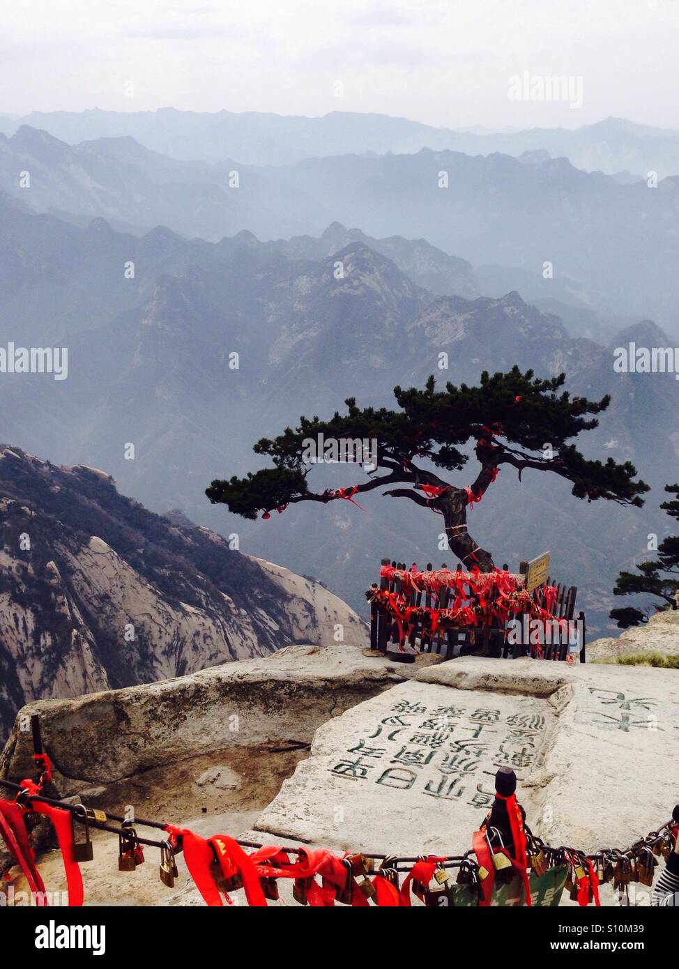 Huashan Montagne Sante, Cina Foto Stock