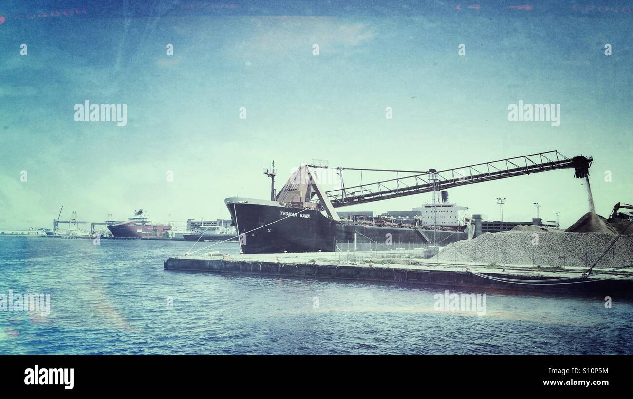 Scarico, Leith Docks Foto Stock