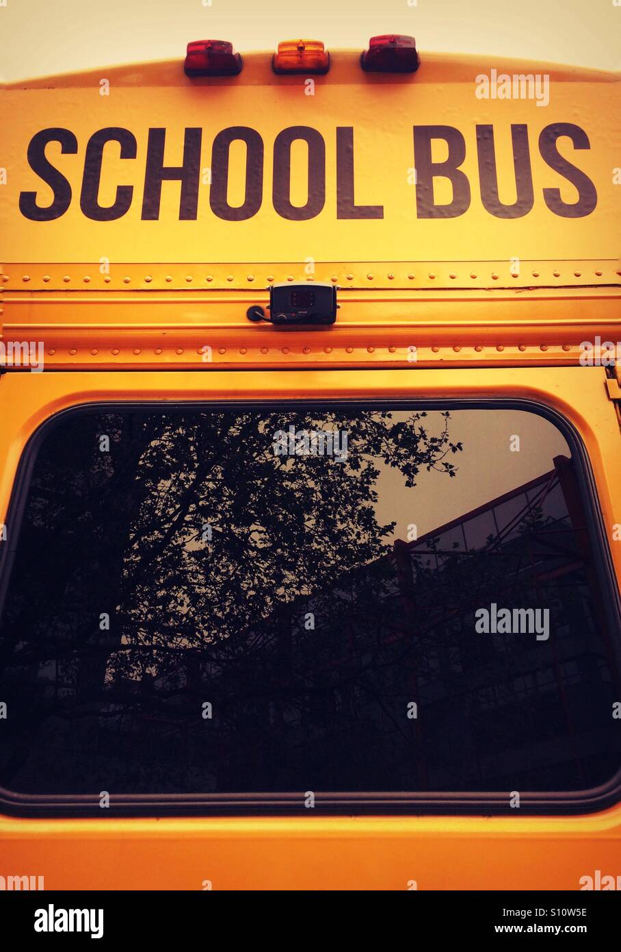 American style school bus Foto Stock