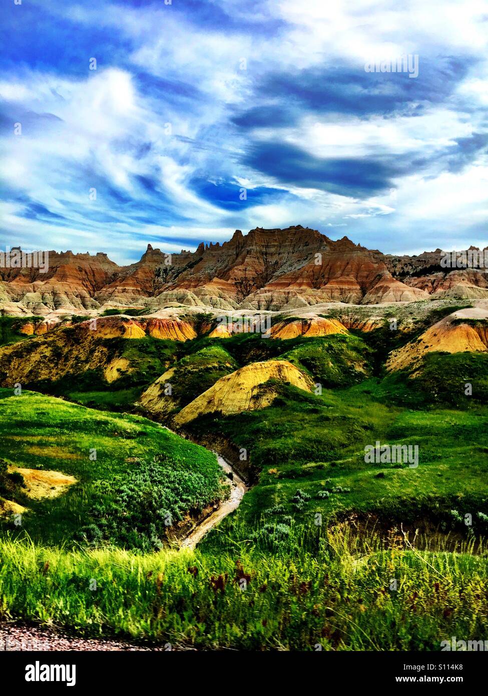 Badlands, Dakota del Sud Foto Stock