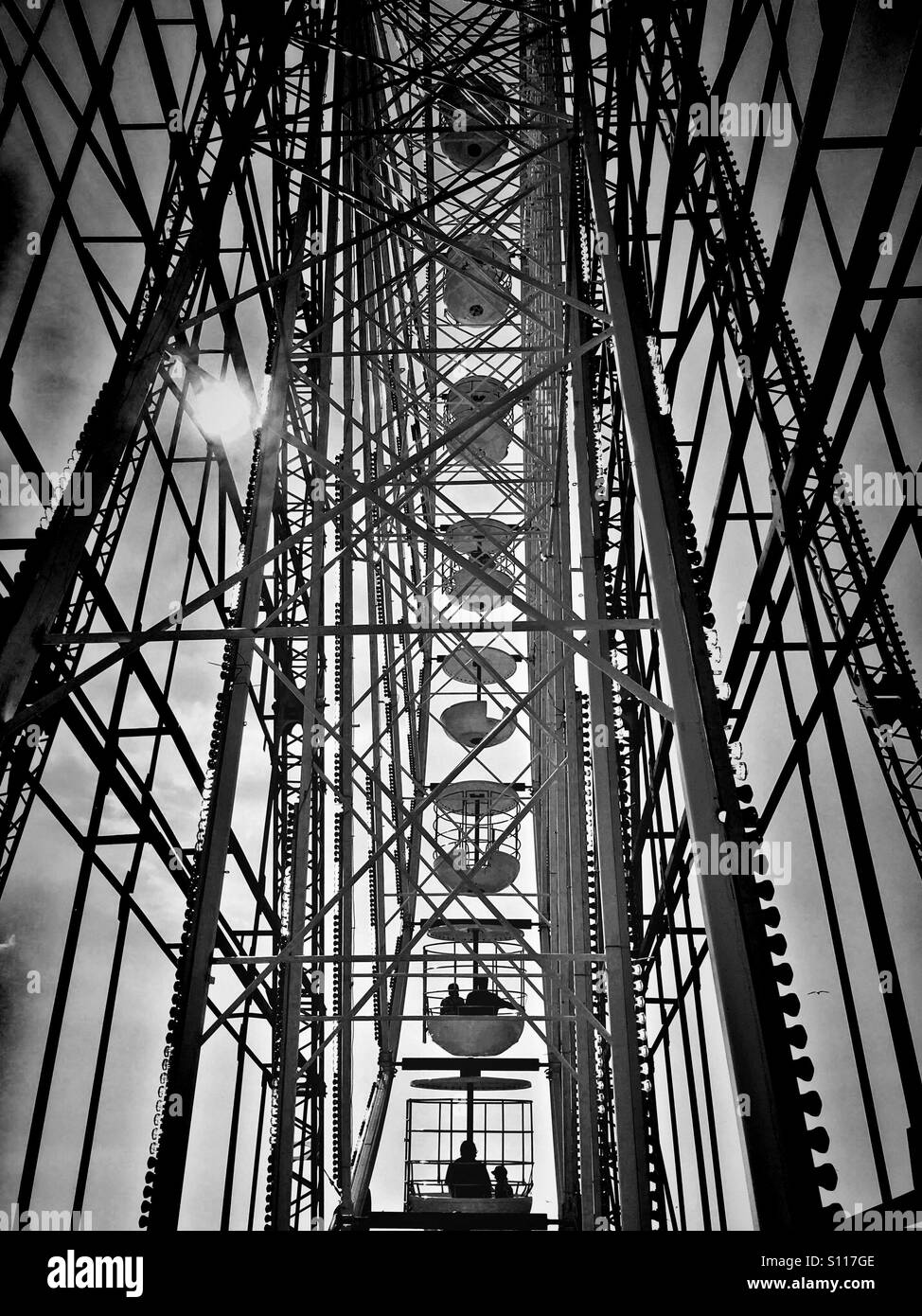 Grande Ruota Panoramica sul molo centrale a Blackpool Foto Stock