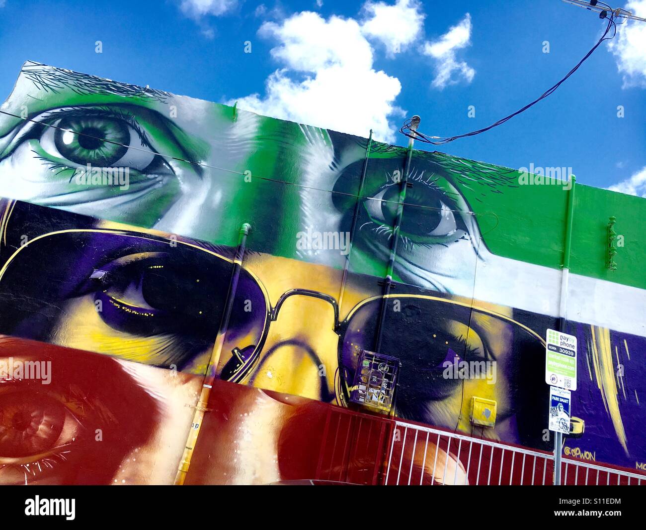 Occhi su Wynwood - Immagine stock catturata con smartphone
