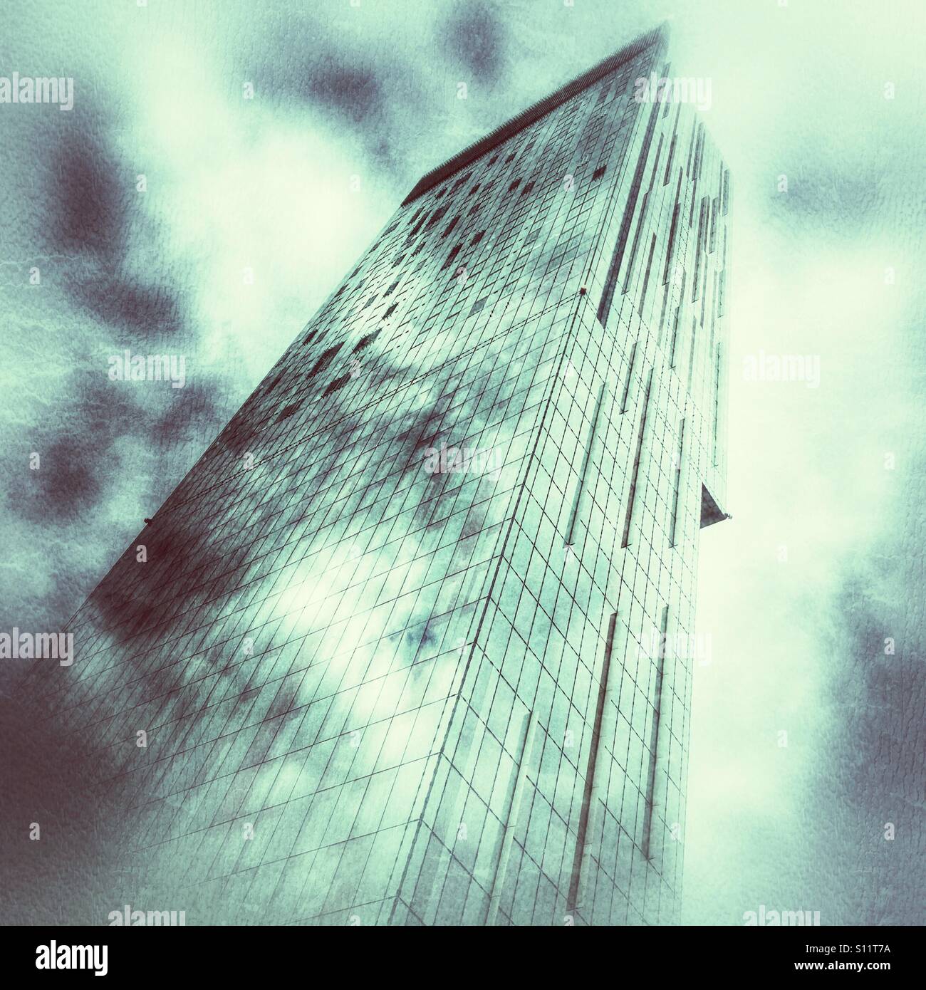 Hilton Hotel, Manchester, Inghilterra, Regno Unito. - Immagine stock catturata con smartphone