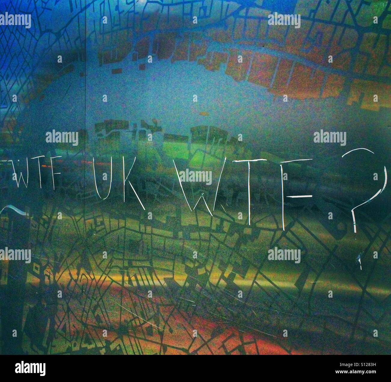 Graffiti UK - Immagine stock catturata con smartphone