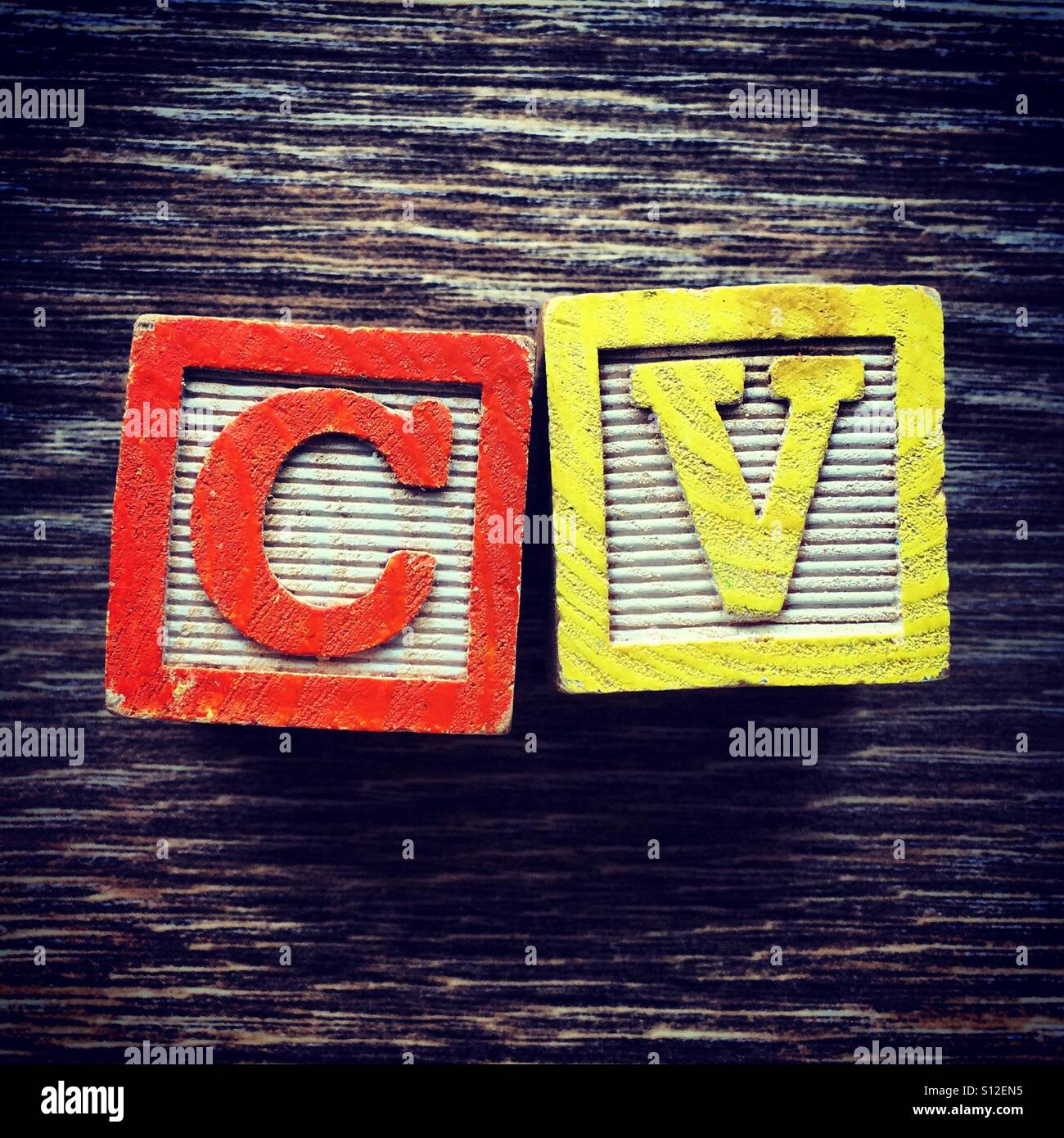 CV per Curiculum Vitae - Immagine stock catturata con smartphone