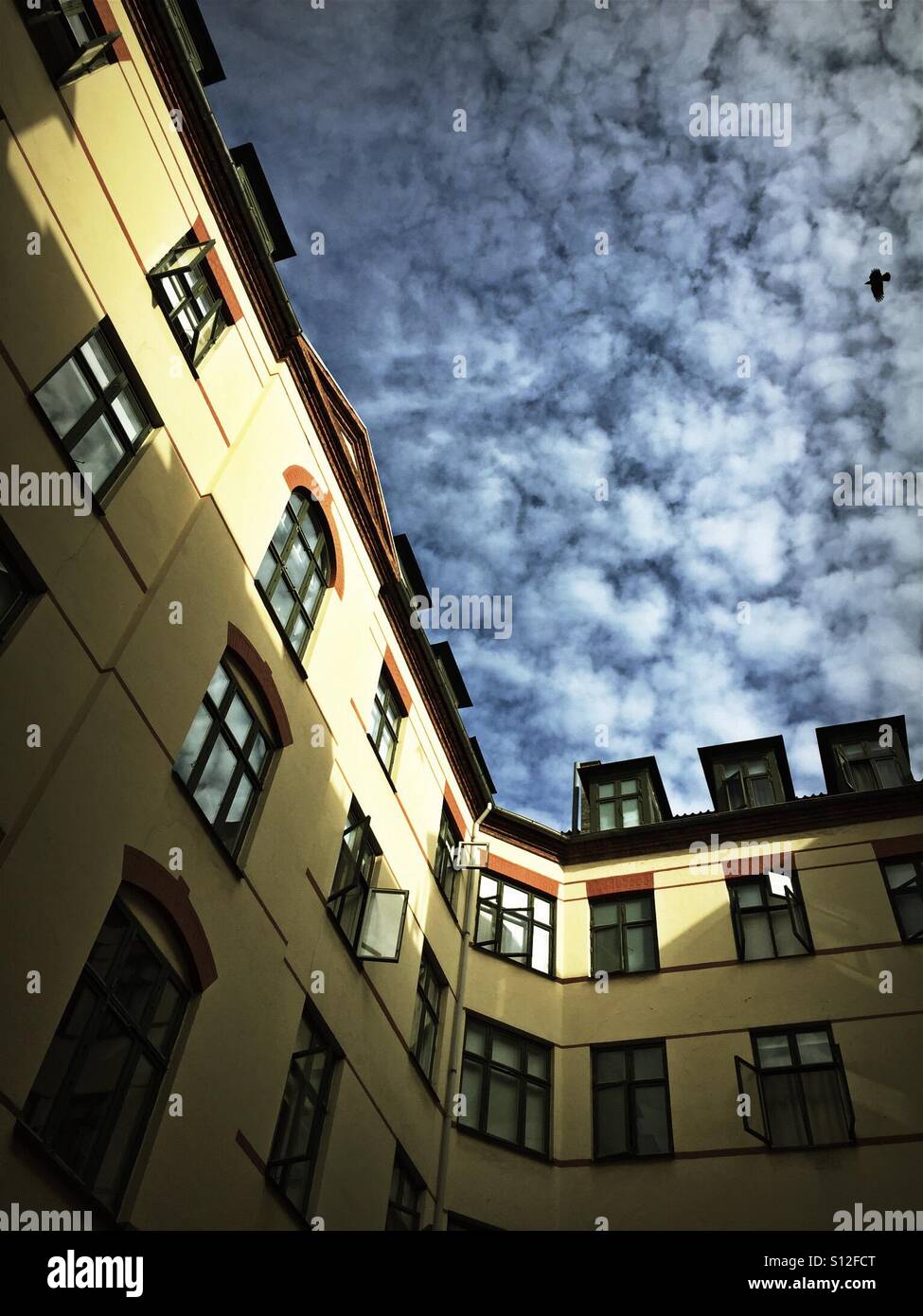 Quando si guarda in alto ... - Immagine stock catturata con smartphone