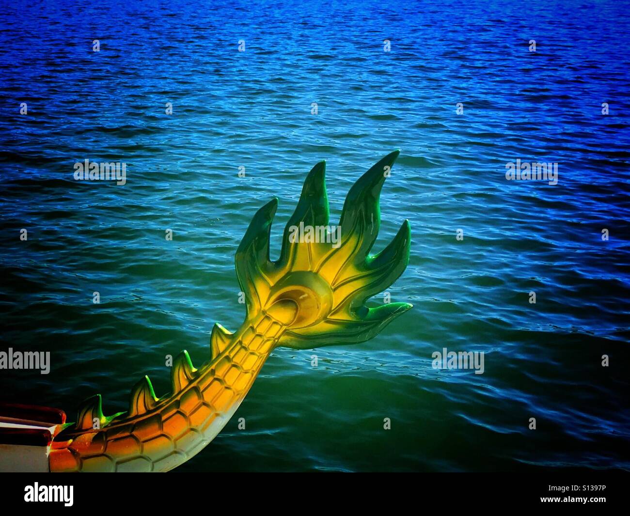 Dragon Boat tail Foto Stock