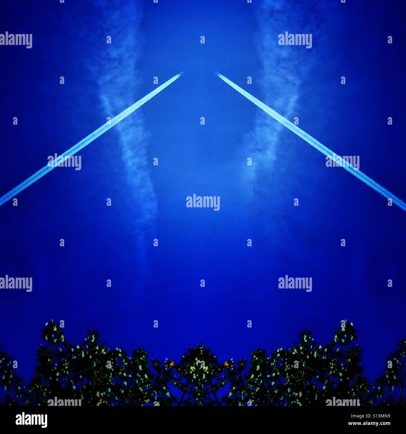 Rotta di collisione - Immagine stock catturata con smartphone