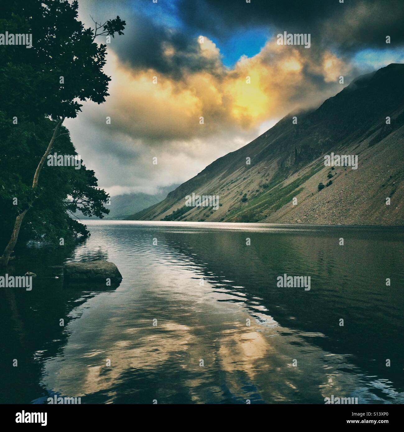 Wast Water nel distretto del lago, Inghilterra Foto Stock