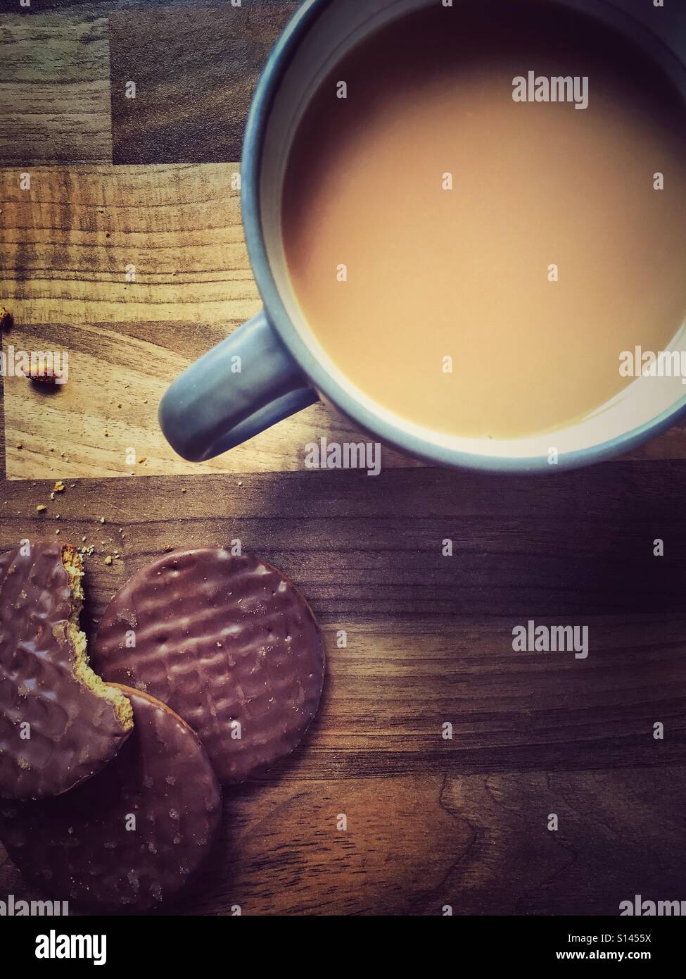 Il tè e i biscotti. Foto Stock