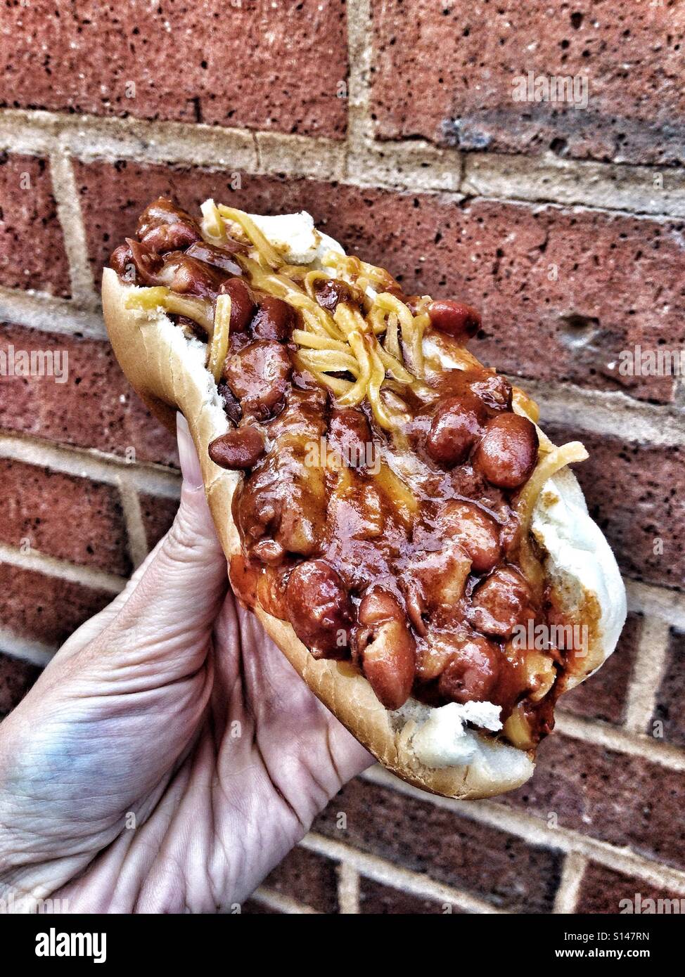 Cibo di strada - Immagine stock catturata con smartphone