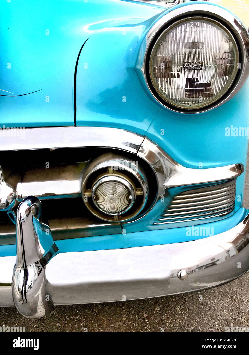 1953 Chevy 210 griglia anteriore dettaglio - Immagine stock catturata con smartphone