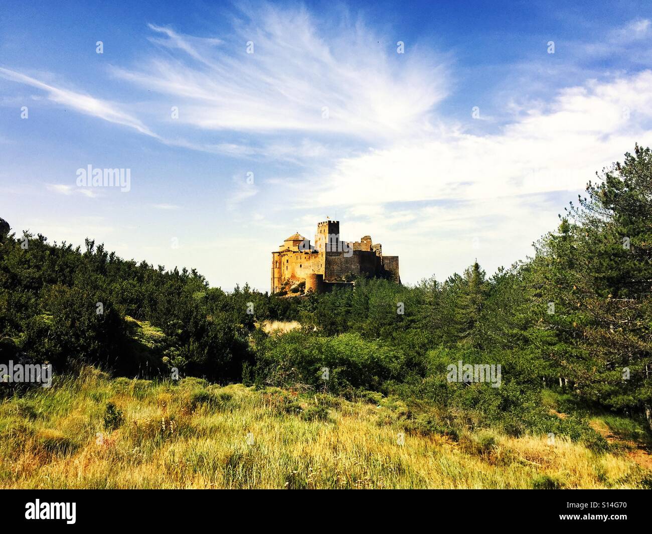 Castillo de Loarre (Castello di Loarre), Huesca, Spagna Foto Stock