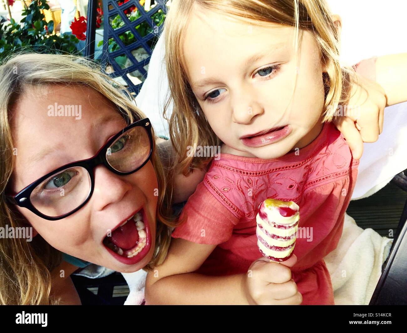 Funny ragazze Foto Stock