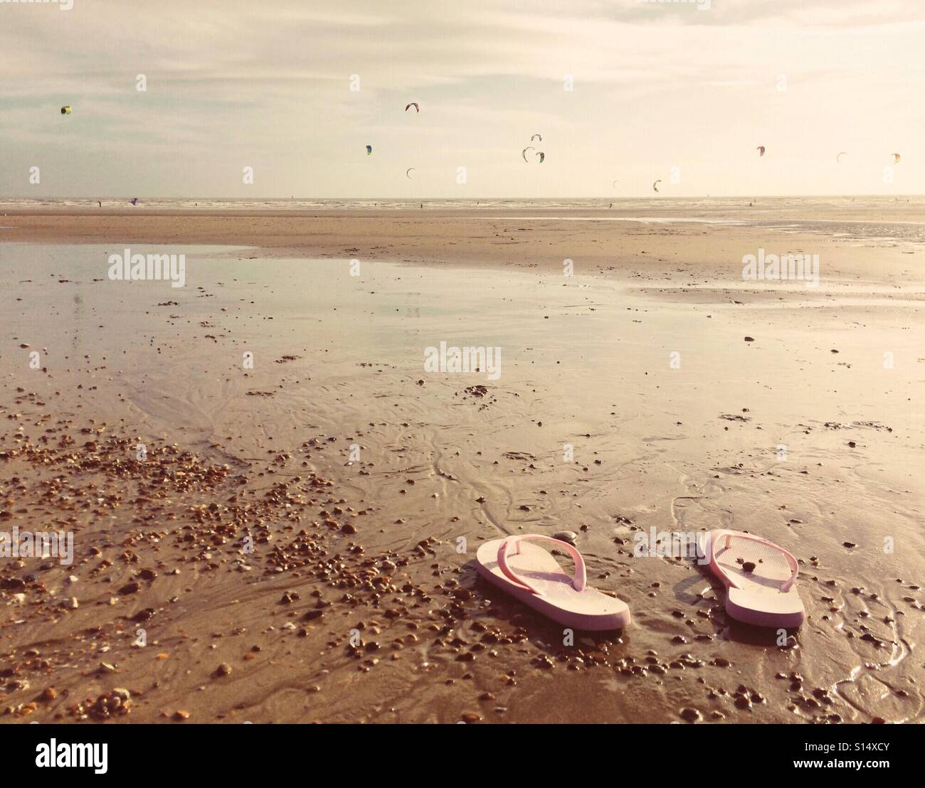 Andato kite surf - Immagine stock catturata con smartphone