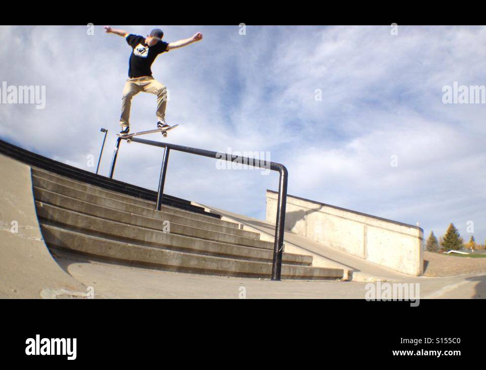 Guidatore di skateboard : Chris meldrum Foto Stock