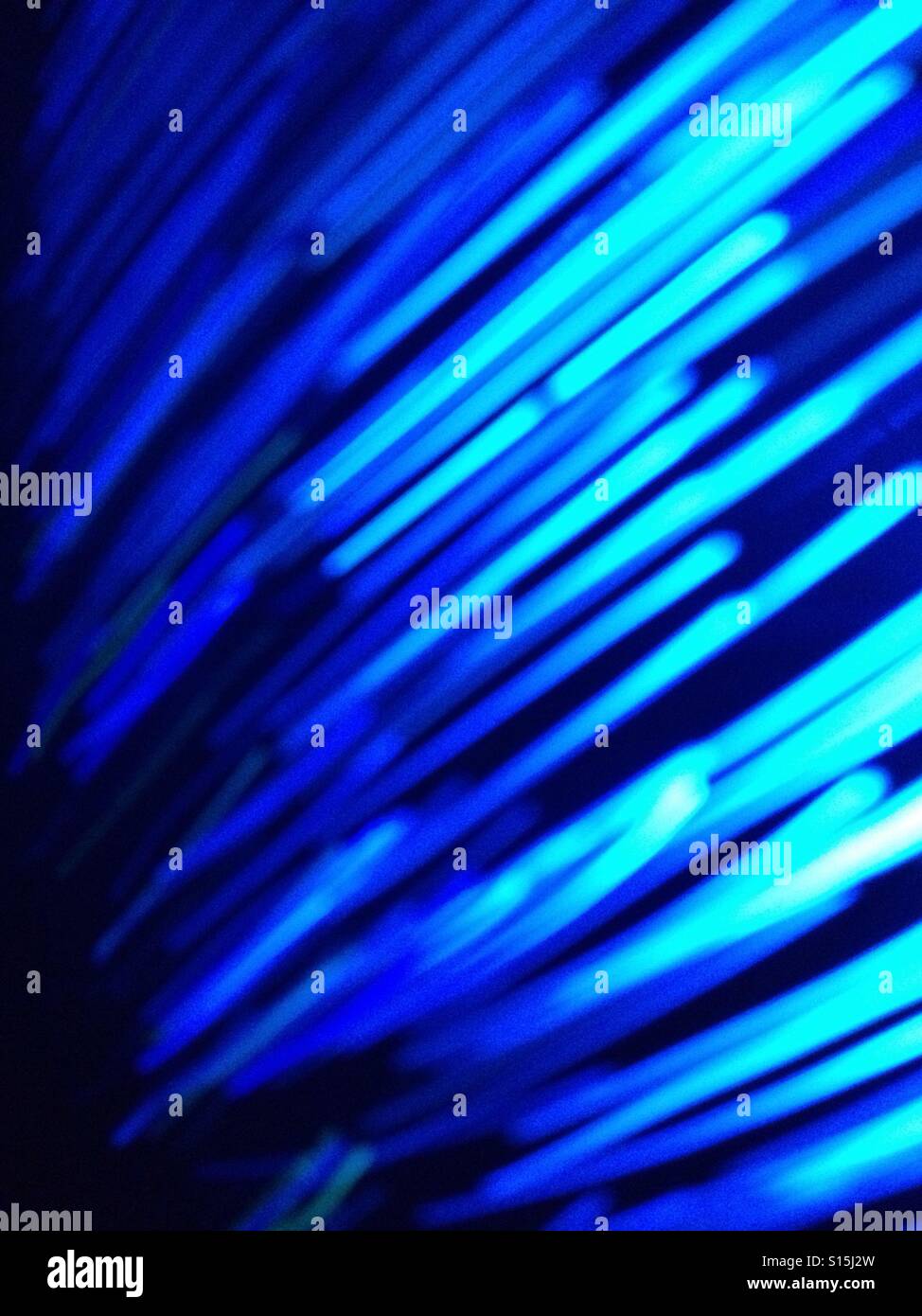 La sfocatura della fibra ottica luci - Immagine stock catturata con smartphone