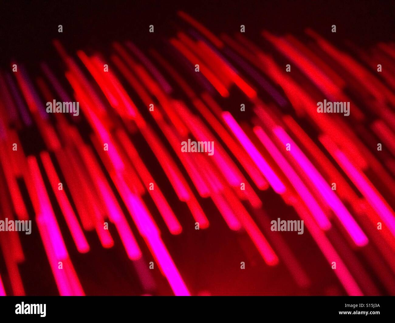 La sfocatura della fibra ottica luci - Immagine stock catturata con smartphone