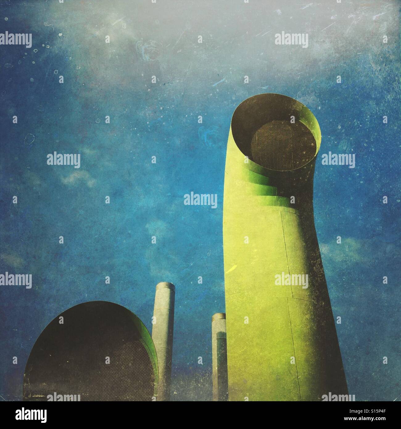 Scarico di ventilazione - Immagine stock catturata con smartphone