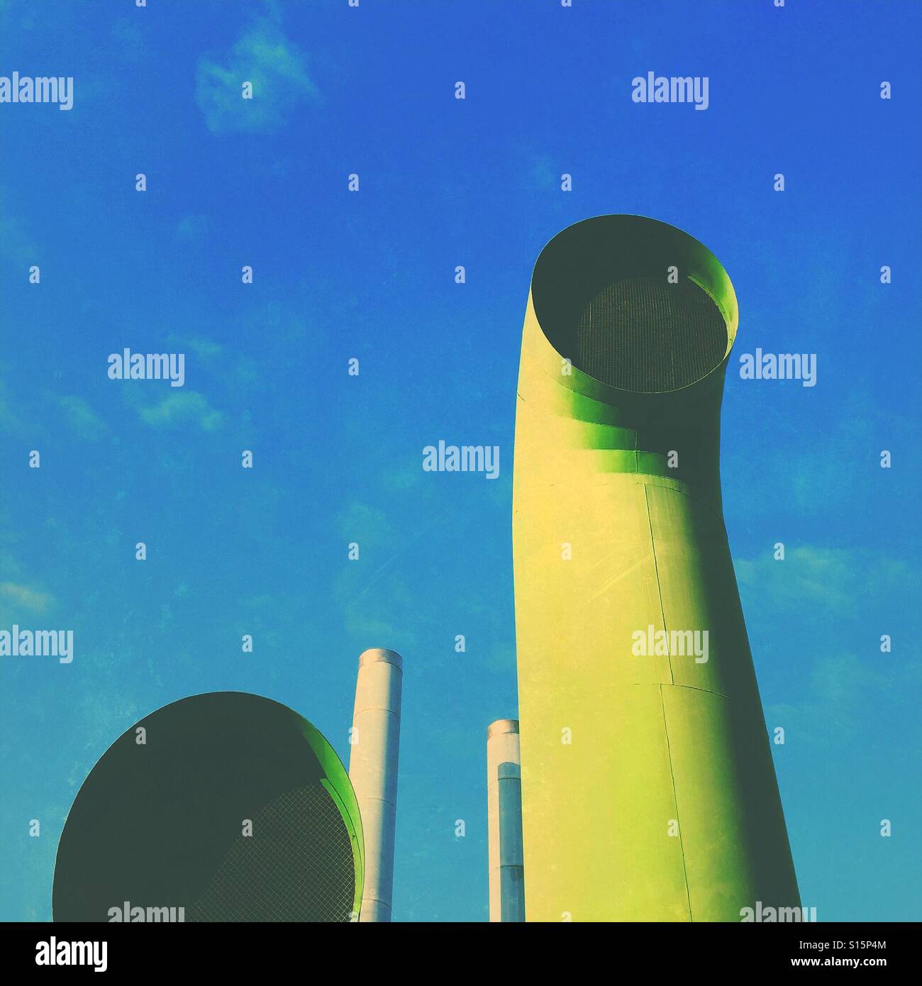 Scarico di ventilazione - Immagine stock catturata con smartphone