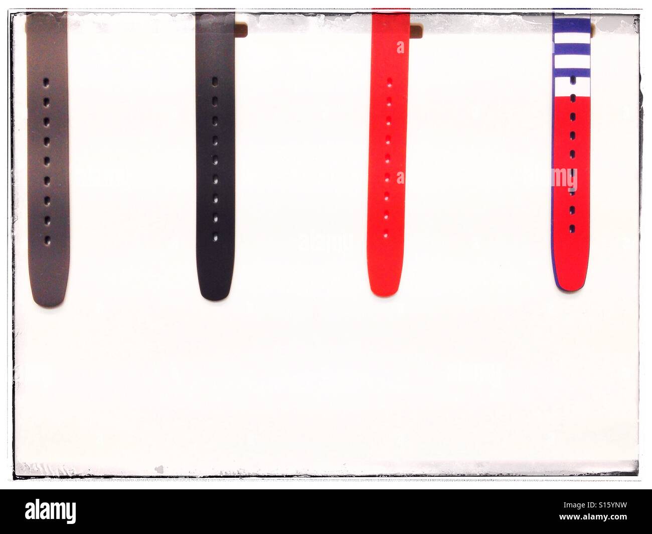 Abstract sullo sfondo di un orologio da polso bracciali Foto Stock