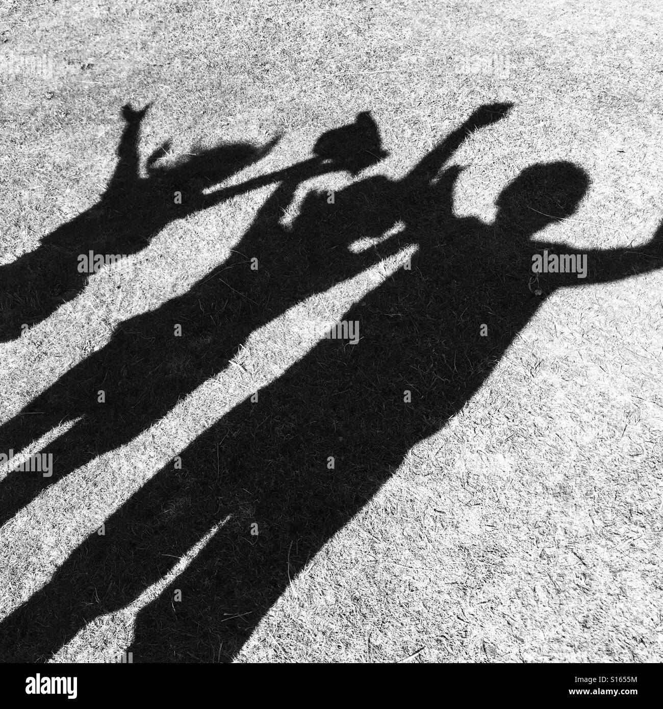 Le ombre dei bambini Foto Stock