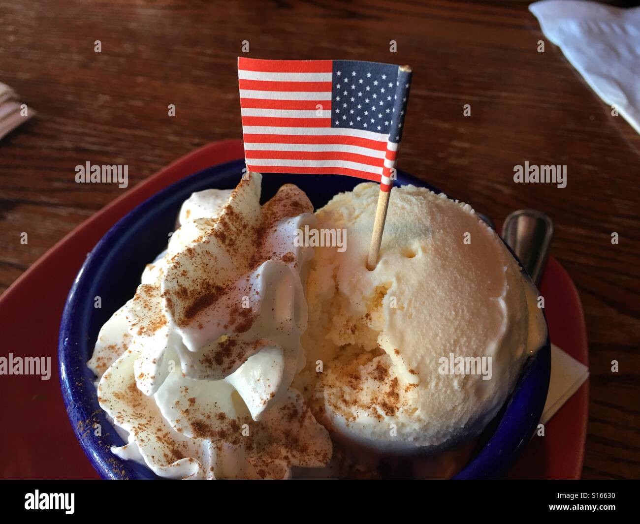 American Apple Pie e gelato Foto Stock