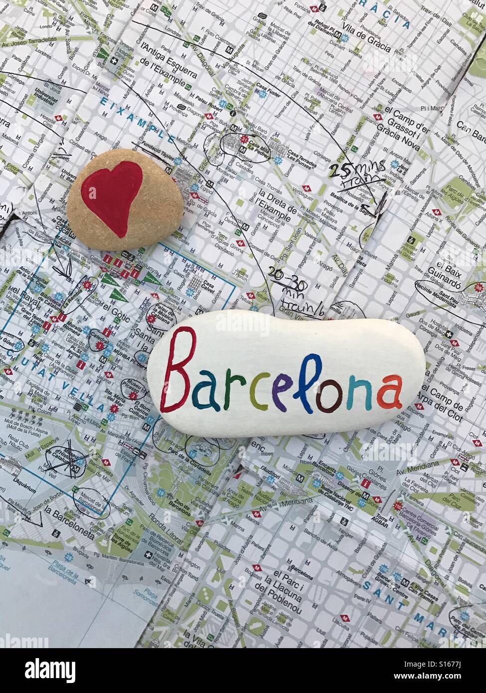 Barcellona il mio amore Foto Stock