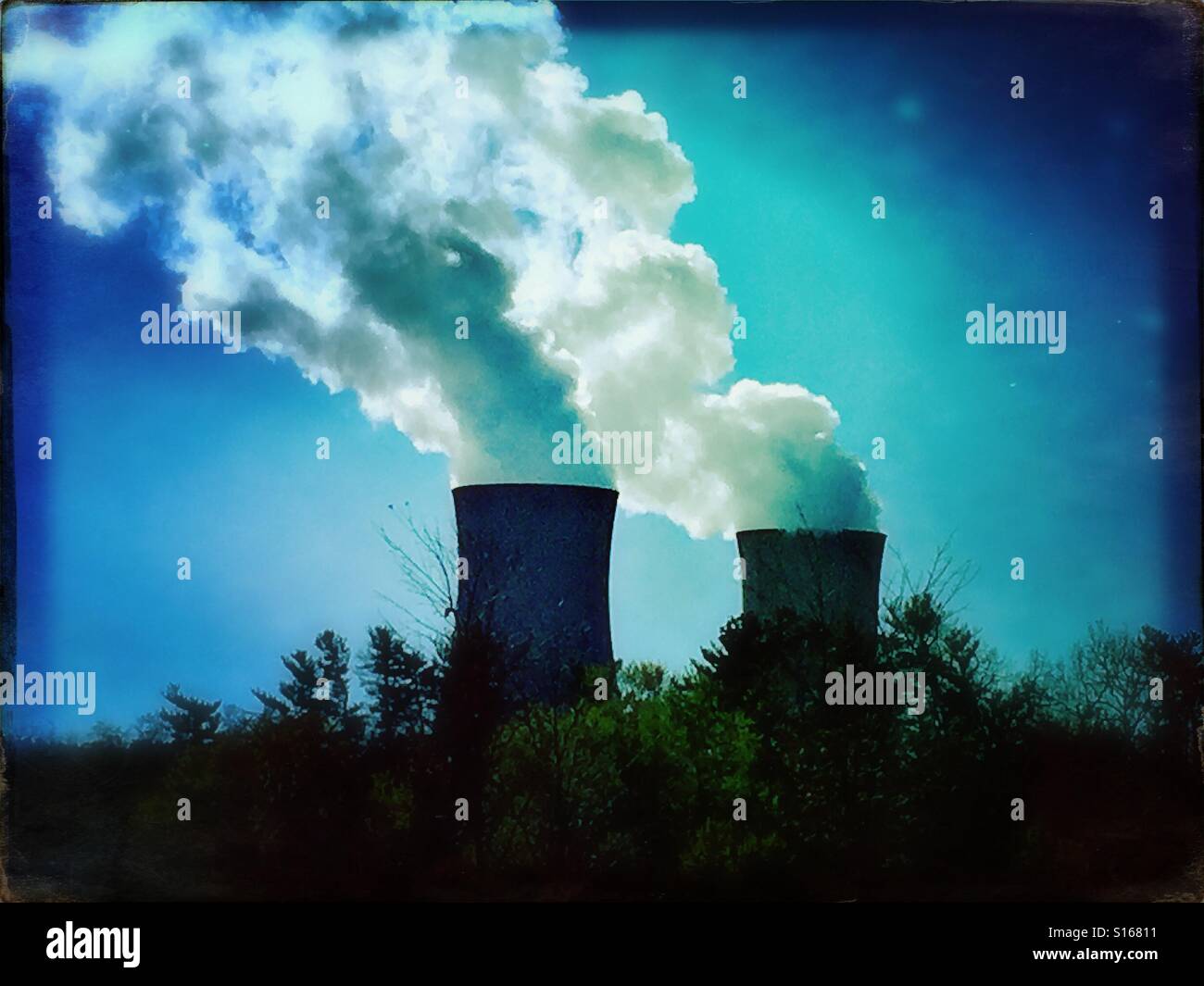 Impianto nucleare Foto Stock