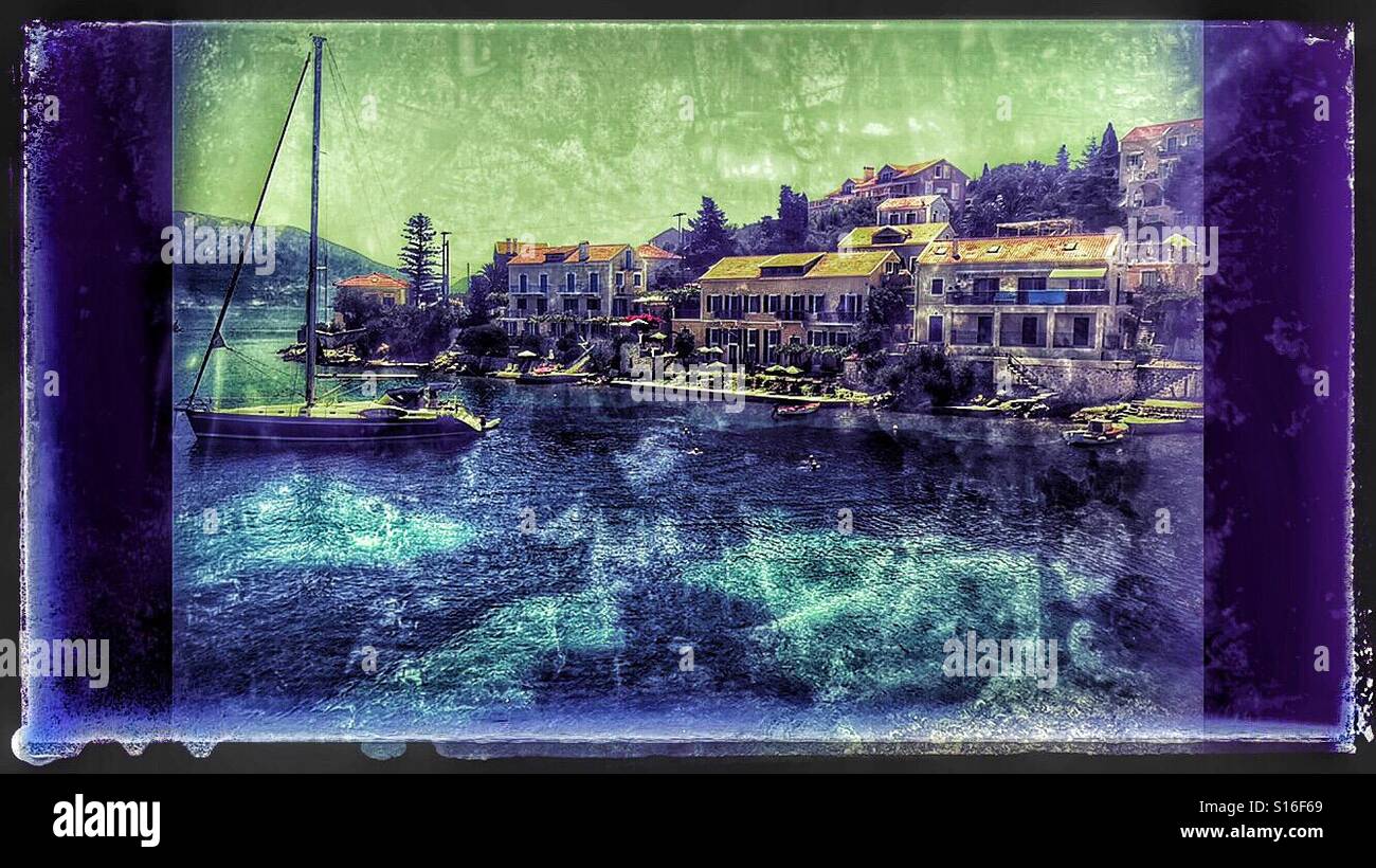Di Yacht e Barche a vela in Grecia Foto Stock