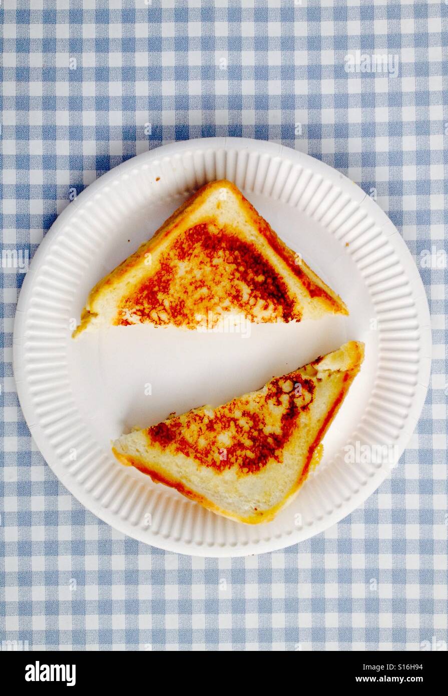 Formaggio fritto sandwich Foto Stock