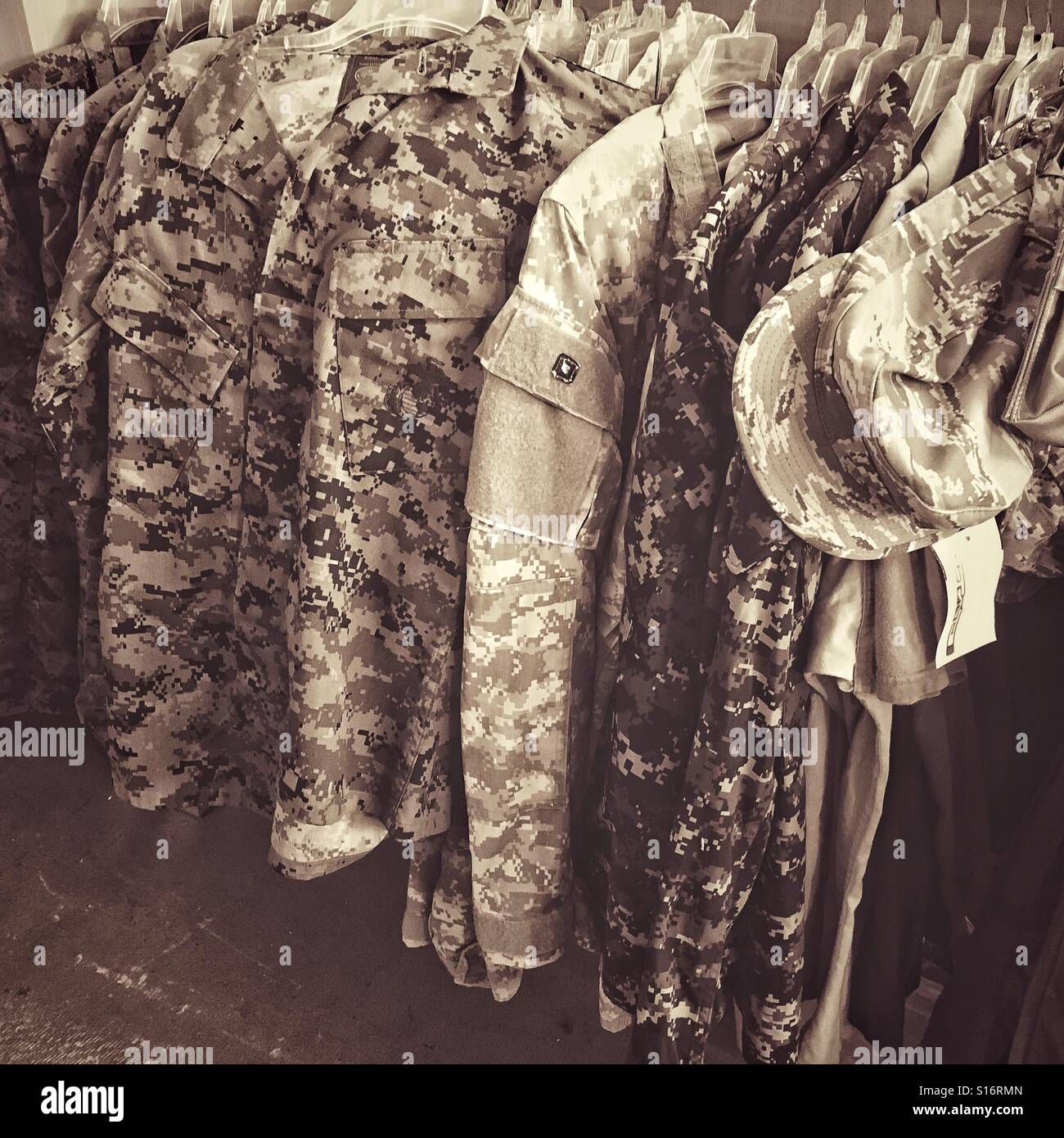 Uniformi militari Foto Stock