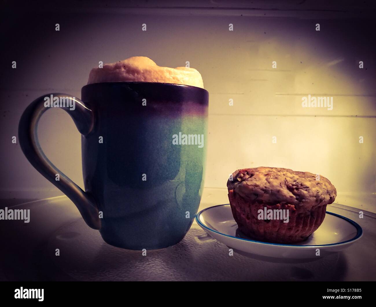 Caffè e muffin Foto Stock