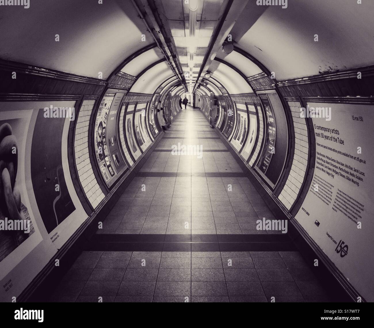 Londra tunnel sotterraneo Foto Stock