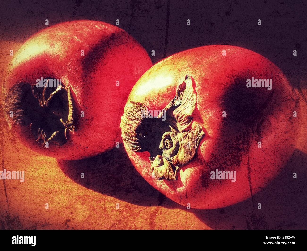 Cachi, frutto maturo e pronto da mangiare - Immagine stock catturata con smartphone