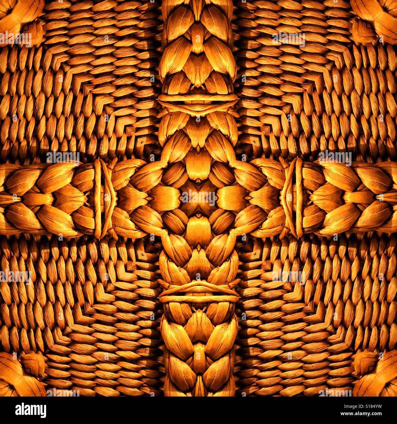 Basket weave design a forma di croce Foto Stock