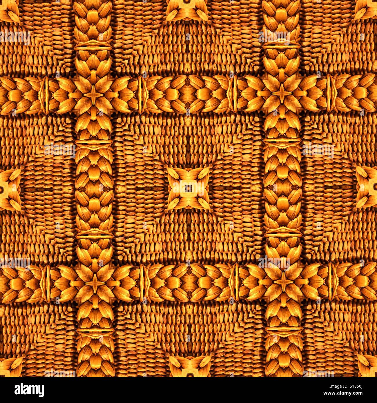 Cestino quadrato design weave Foto Stock