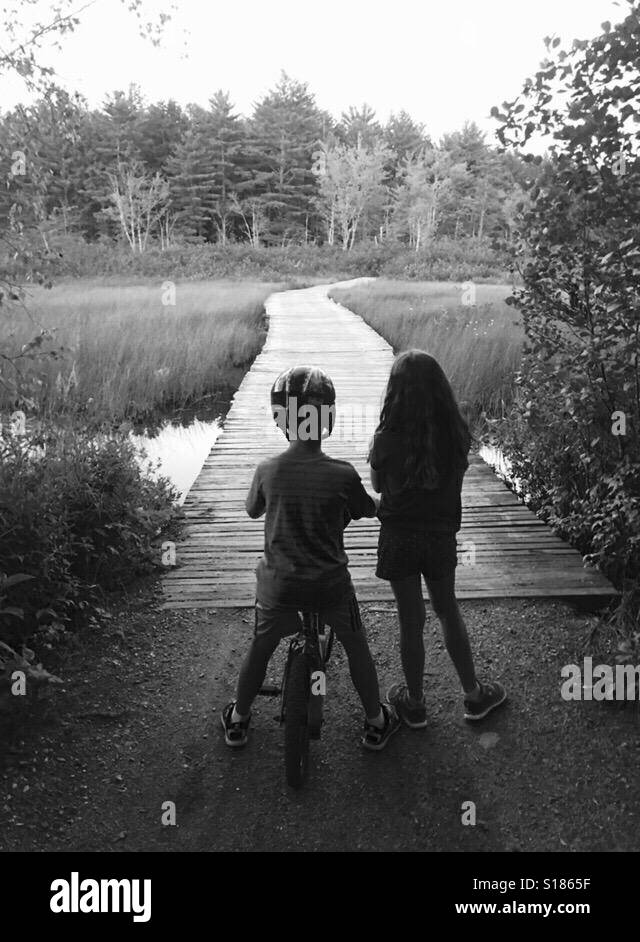 Bambini ponte del piede Foto Stock